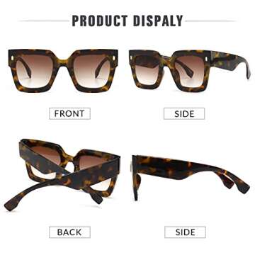 Trendy Oversized Sunglasses for Women UV400 Protection
