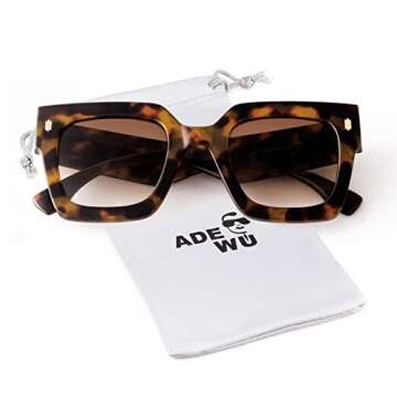 Trendy Oversized Sunglasses for Women UV400 Protection