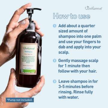 Grow New Hair Shampoo | Healthy Hair Growth | Natural Shampoo | For Both Men And Women | Hair Care | Hair Growth | Just Nutritive | 16 fl oz