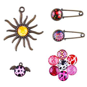 HAUTOCO 200Pcs 12mm Clear Glass Cabochons Round Cabochons Dome Tiles for DIY Earrings Necklaces Pendants Rings Cameo Photo Jewelry Making