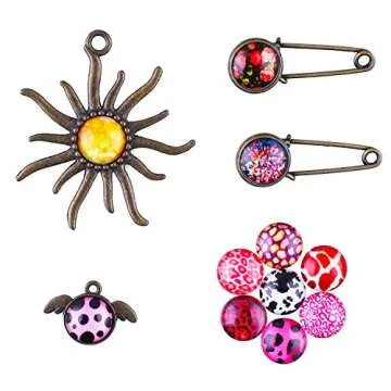 HAUTOCO 200Pcs 12mm Clear Glass Cabochons Round Cabochons Dome Tiles for DIY Earrings Necklaces Pendants Rings Cameo Photo Jewelry Making