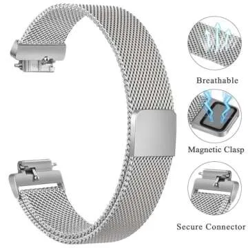 Elegant Stainless Steel Band for Fitbit Inspire Series