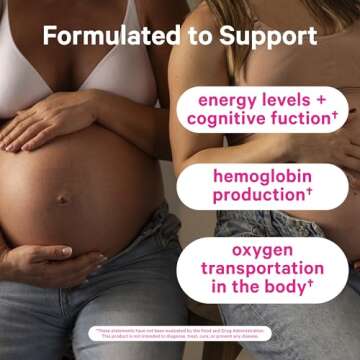 Prenatal Iron Supplement - 18mg Iron & Vitamin C for Moms