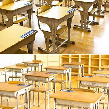 60 Pcs Outer Space Student Nameplate Classroom Flat Nameplate Name Tag School Classroom Student Desk Teaching Supplies Back to School Decoration, 12 x 4 Inches (Space Style)