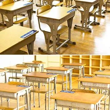 60 Pcs Outer Space Student Nameplate Classroom Flat Nameplate Name Tag School Classroom Student Desk Teaching Supplies Back to School Decoration, 12 x 4 Inches (Space Style)