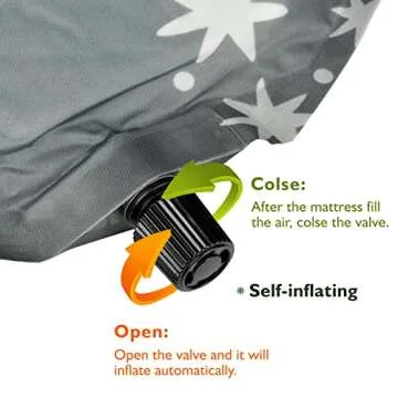 Hoybell Hexagon Playpen Mat, Compatible with POP 'N GO Baby Playpen, 59 inch Self Inflating Mattress Pad, Baby Play Mat, Portable and Comfortable Play Yard Mat with Carry Case - Rainbow