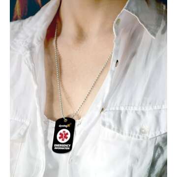 Dynotag SuperAlert™ Medical Alert Necklace for Safety & Health
