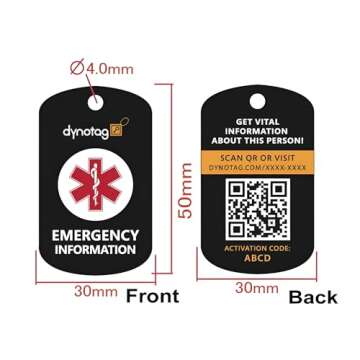 Dynotag SuperAlert™ Medical Alert Necklace for Safety & Health