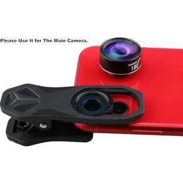 180° fisheye Lens for iPhone Samsung Google Android Smartphone,with Clip,Cell Phone Lens,anamorphic Lens,Funny Pictures