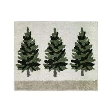 Avanti Linens Bath Rug - Cotton Bath Mat, Ideal Christmas Decorations, 20" x 30" (Trees Collection)
