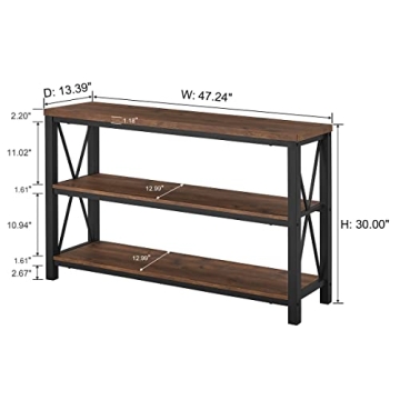 BON AUGURE Rustic Console Table for Home and Office Style