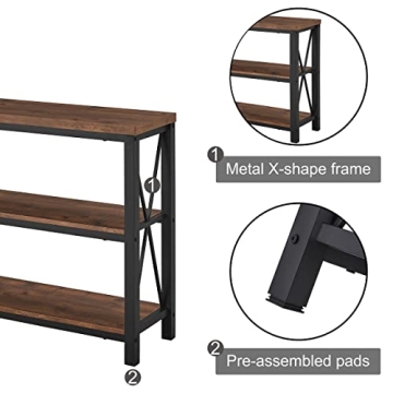 BON AUGURE Rustic Console Table for Home and Office Style