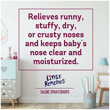 Little Remedies, Saline Nasal Spray and Saline Drops for Baby and Newborn, 0.5 Fl Oz, 3 Pack