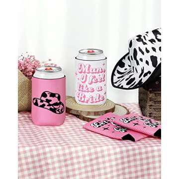 12-Pack Disco Cowgirl Can Sleeves for Bachelorette Party