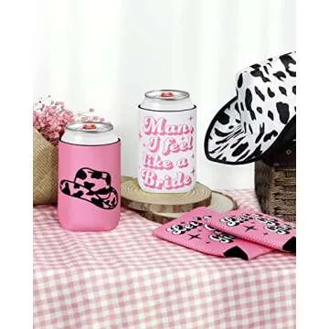 12-Pack Disco Cowgirl Can Sleeves for Bachelorette Party