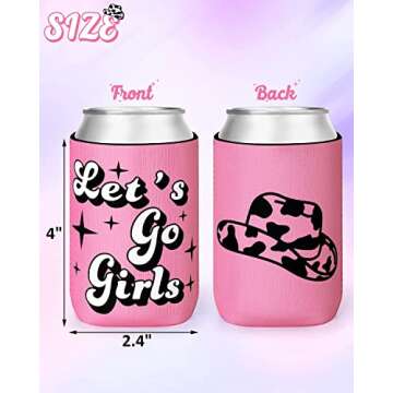 12-Pack Disco Cowgirl Can Sleeves for Bachelorette Party