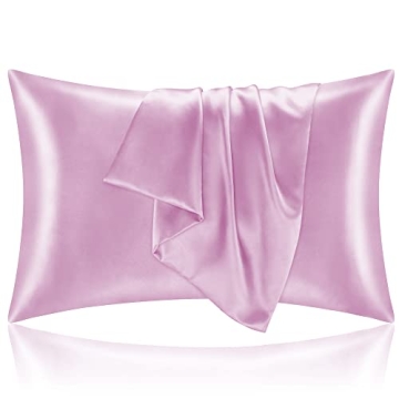 BEDELITE Satin Pillowcase for Hair and Skin, Super Soft and Cooling Similar to Silk Pillow Cases 2 P...