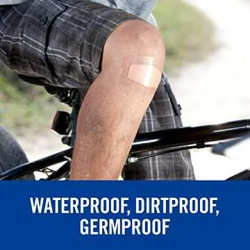 Nexcare Waterproof Bandages, Stays on in the Pool, Holds for 12 Hours, Clear Bandages for Fingers and Elbows - 20 Pack Waterproof Bandages