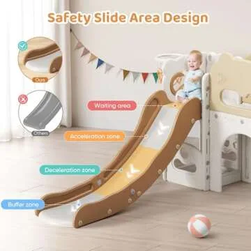 8 in 1 Toddler Slide Indoor Playset for Kids 1-3
