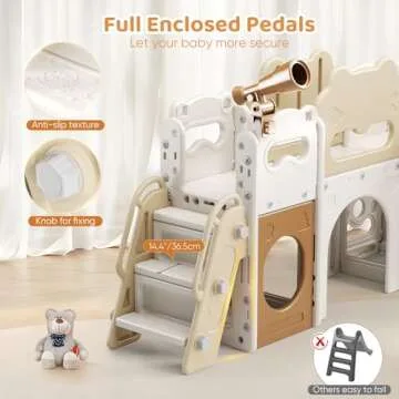 8 in 1 Toddler Slide Indoor Playset for Kids 1-3