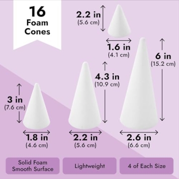 Craft with Bright Creations Foam Cones - Versatile Sizes & Fun!
