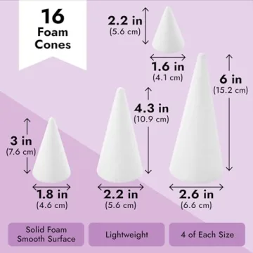 Craft with Bright Creations Foam Cones - Versatile Sizes & Fun!