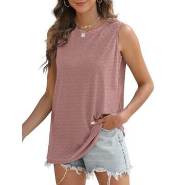 Stylish SAMPEEL Flowy Tank Tops for Women - Casual & Comfortable