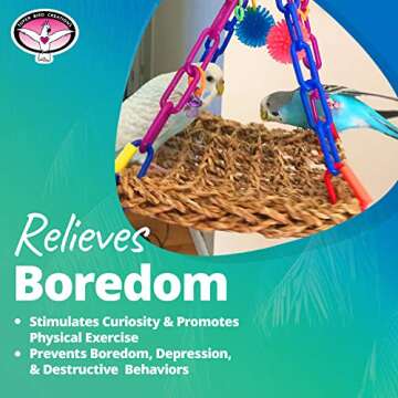 Super Bird Creations SB747 Mini Flying Trapeze Bird Toy, Small Bird Size, 6” x 7” x 9”