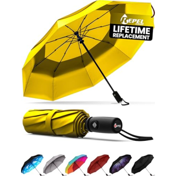 Repel Windproof Travel Umbrella - Auto Open Close, Lightweight & Durable Design with Strong Fibergla...