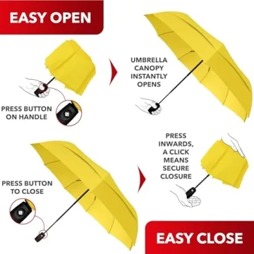 Repel Windproof Travel Umbrella - Compact & Durable