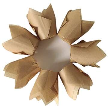 Tulip Cupcake Liners-300 Pack Tulip Cupcake Wrappers Greaseproof Muffin Liners Baking Cups For Birthday,Party,Wedding- Natural Color