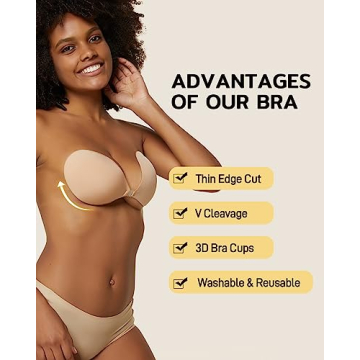 Niidor Adhesive Bra for Backless Dresses & More