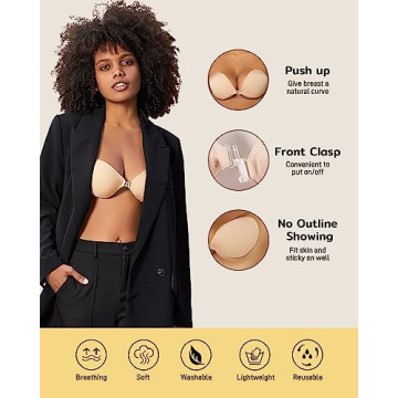 Niidor Adhesive Bra for Backless Dresses & More