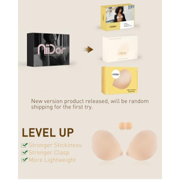 Niidor Adhesive Bra for Backless Dresses & More