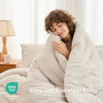 MUXHOMO Queen Comforter Set, Ultra-Soft 7 Pieces