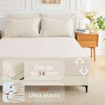 MUXHOMO Queen Comforter Set, Ultra-Soft 7 Pieces
