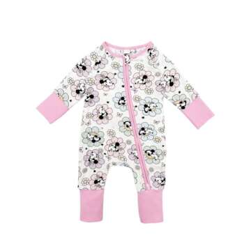 Bow Dream Baby Girl Clothing Footies Bamboo Rayon Baby Girl Clothes Baby Romper Jumpsuit Newborn-24 ...