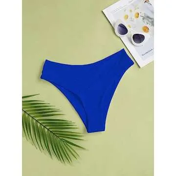 SherryDC Women's High Waisted V Cut Bikini Bottoms