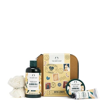 The Body Shop Soothe & Smooth Almond Milk Essentials Gift Set – Hydrating & Moisturizing Vegan Ski...