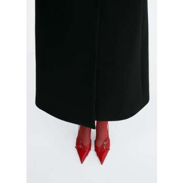 Red Kitten Heels for Women Pointed Toe Slingback Heels Closed Toe Low Heel Wedding Dress Pumps with Buckles 5