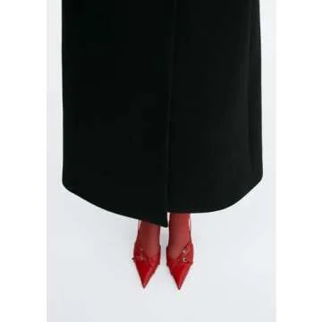 Red Kitten Heels for Women Pointed Toe Slingback Heels Closed Toe Low Heel Wedding Dress Pumps with Buckles 5