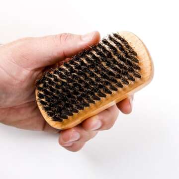 Cremo Beard Brush - 100% Boar Bristle, Wood Handle