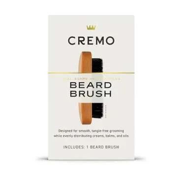 Cremo Beard Brush - 100% Boar Bristle, Wood Handle
