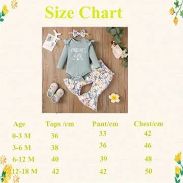 Singcoco Baby Girl Clothes Floral Flare Pants Outfit Daddy's Girl Bodysuit (Floral, 6-12 Months)