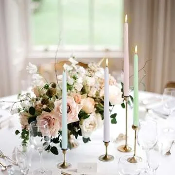 Artisan Handmade Taper Candles - 10-Inch Twisted Candlestick Set