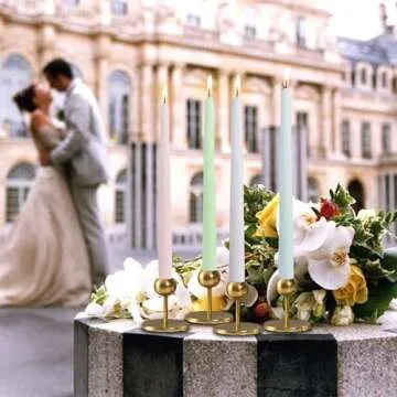 Artisan Handmade Taper Candles - 10-Inch Twisted Candlestick Set