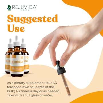 Active Rhodiola - Rhodiola Root Extract with Natural Occuring Rosavins, Liquid Delivery for Better Absorption - Supports Energy Levels and Stress Relief