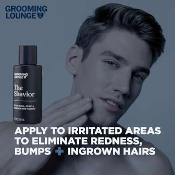 Grooming Lounge the Shavior Post Shave Remedy - Calms Inflammation and Irritation - Prevents and Eliminates Ingrown Hair - Effective Spot Treatment - No Paraben and Sulfate - Cruelty Free - 3 oz