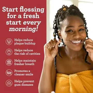 GuruNanda Expandable Waxed Dental Floss for Gentle, Deep Cleaning Wide Teeth Flossing - Cinnamon Flavor - 55 Yards