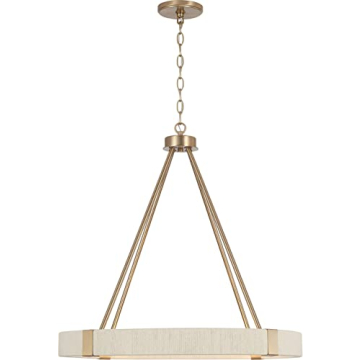 Delaney Modern Hand-Wrapped Rope Round Chandelier